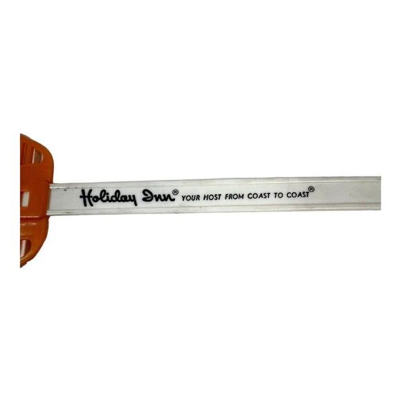 VTG AD FLY SWATTER HOLIDAY INN YOUR HOST FROM COAST TO COAST Orange And White - Picture 2 of 4